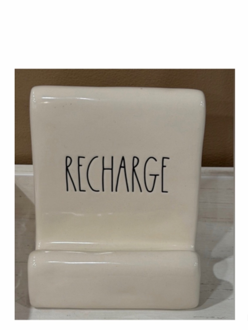 NEW Rae Dunn Recharge Phone & Tablet Holder White